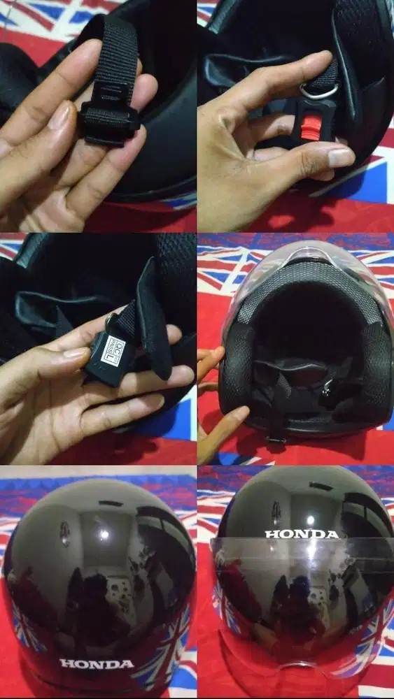 HELM HONDA SCOOPY - HITAM GLOSSY