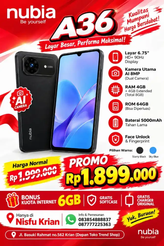 Nubai a36 12/64GB