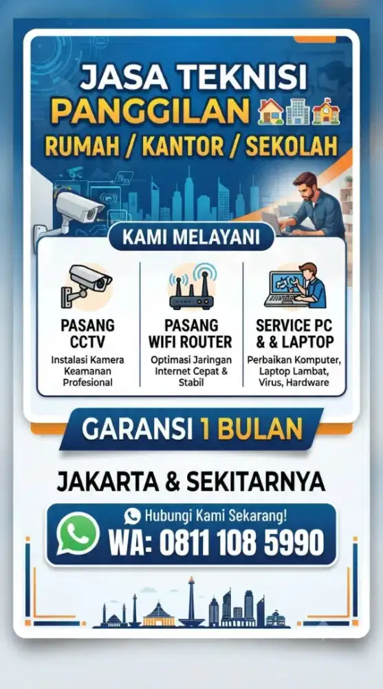 Pasang CCTV & jaringan internet
