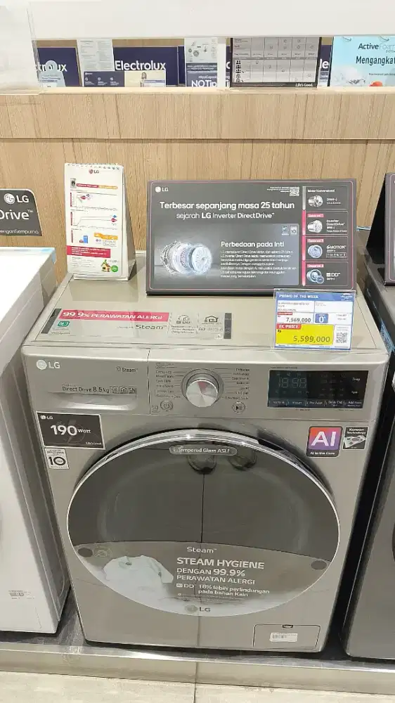 LG WM FRONT LOADING 8.5 KG

SILVER