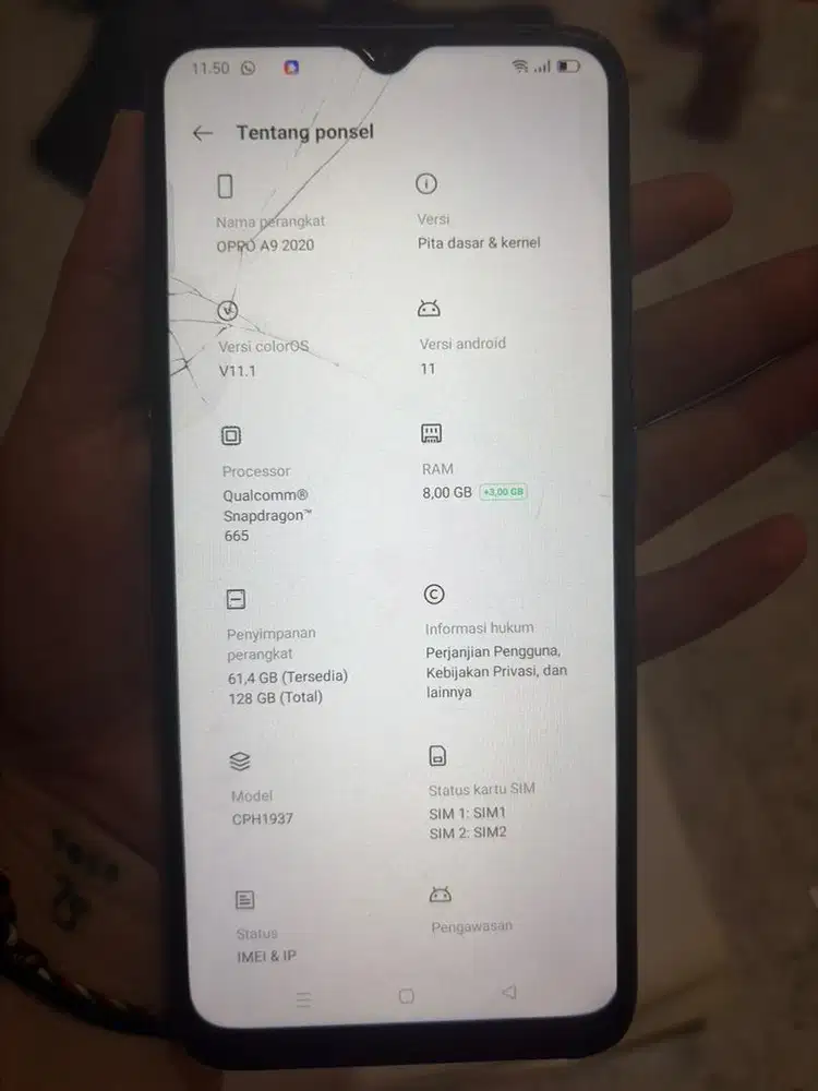 JUAL BU OPPO A9 2020 RAM 8 GB / 128 GB NEGO SAMPE JADI