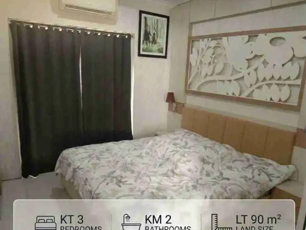 Rumah Topaz Pondok Chandra Siap Huni dan Bonus Bed Set Kitchen Set