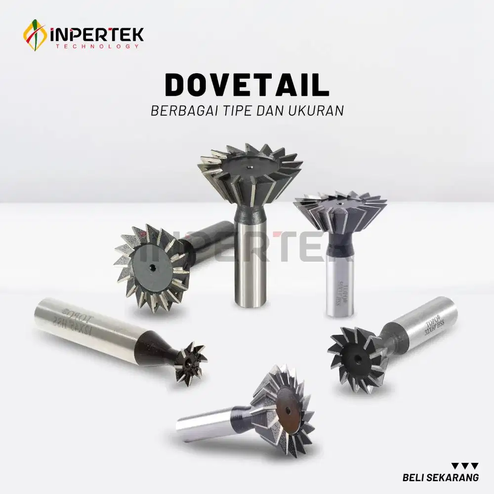 Dovetail Cutter Pisau Milling Alur Ekor Burung Berbagai Ukuran