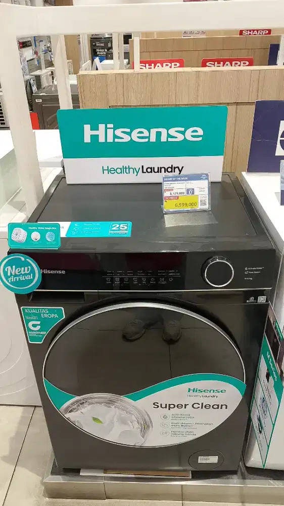 HISENSE WM WASH 10.5KG DRYER
6KG BLACK