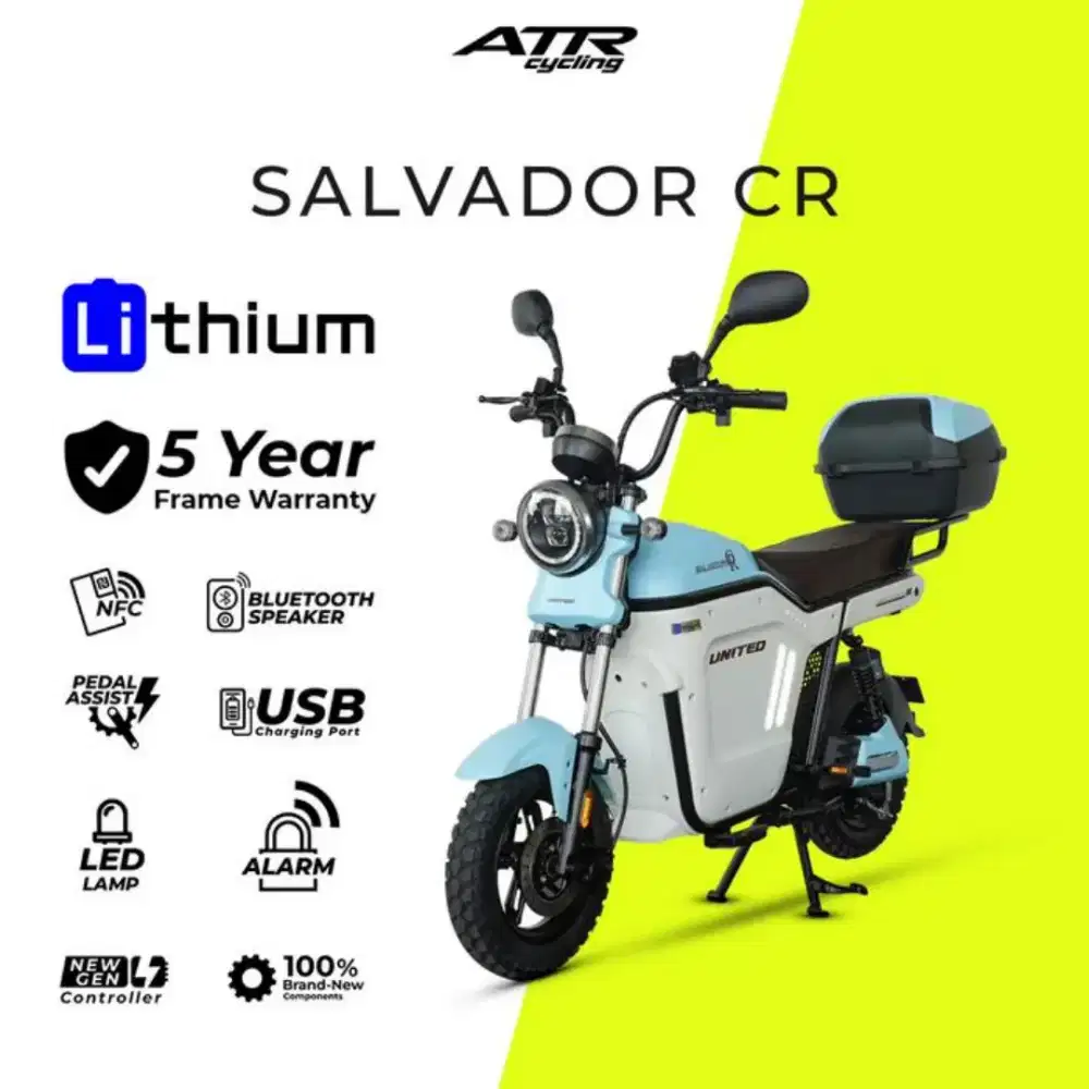 Sepeda Listrik UNITED SALVADOR baru ex hadiah