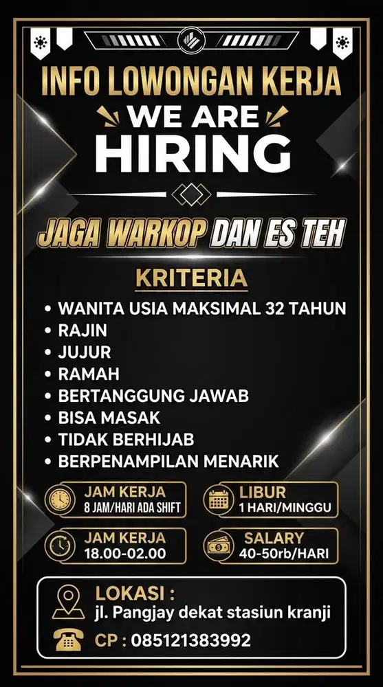 pegawai jaga warkop