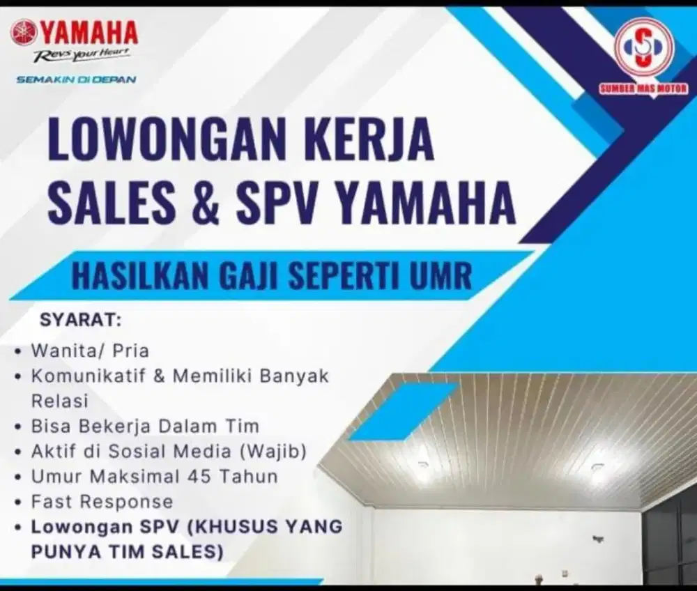 LOWONGAN KERJA MARKETING SALES YAMAHA