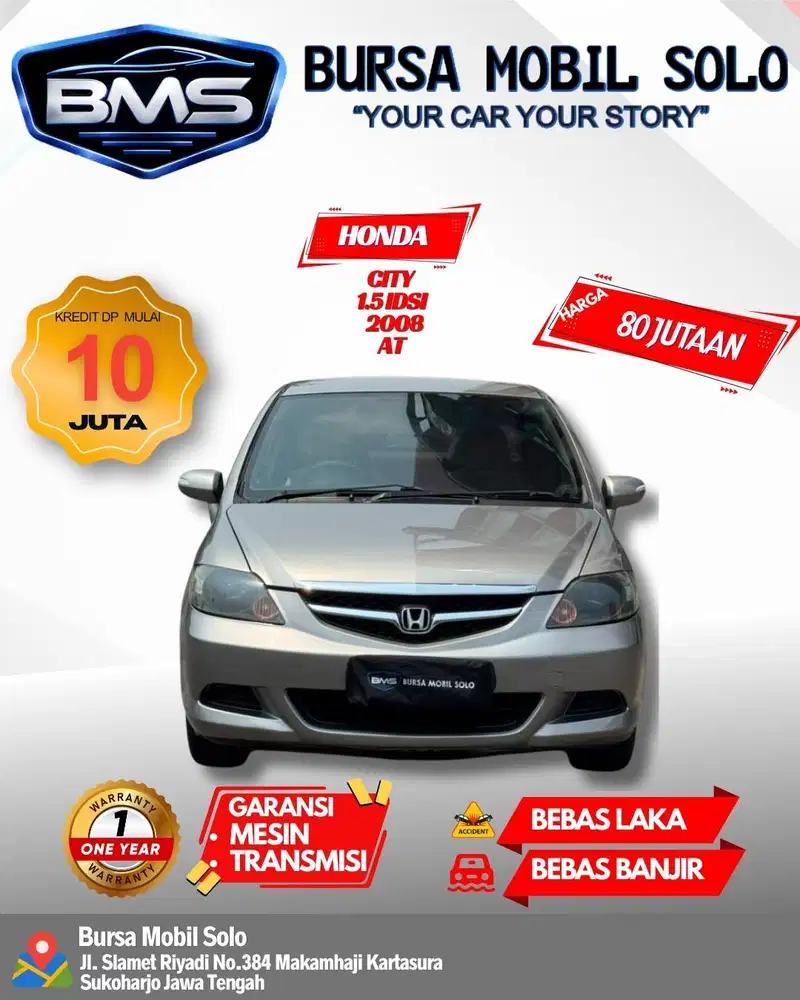 HONDA CITY 1.5 IDSI 2008 MATIC TOP KONDISI DP MINIM