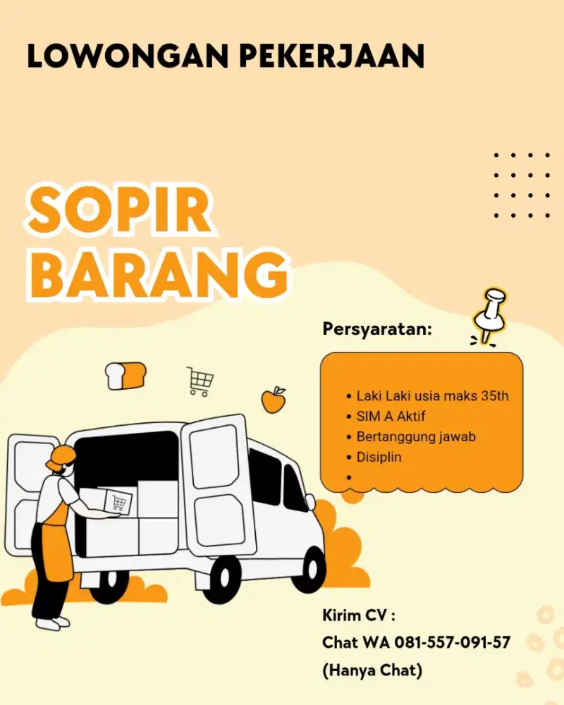 Lowongan Kerja Sopir Barang