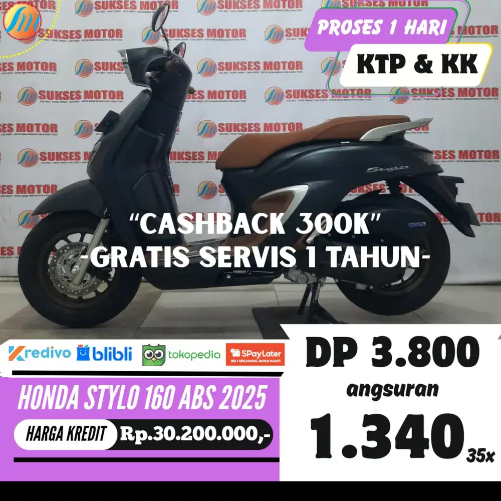 HONDA STYLO 160 ABS 2025 KREDIT MURAH ANGSURAN TERJANGKAU BERGARANSI