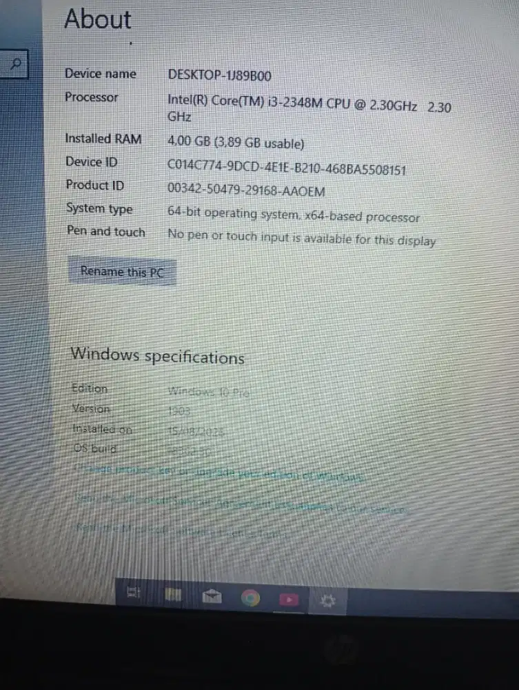 Laptop i3 Radeon Graphic SSD