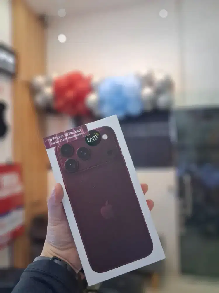 IPHONE 18 PROMAX 512 BURGUNDY GARANSI RESMI PA/A