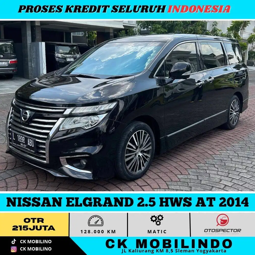 NISSAN ELGRAND 2.5 HWS AT 2014 HITAM PEMAKAIAN 2015