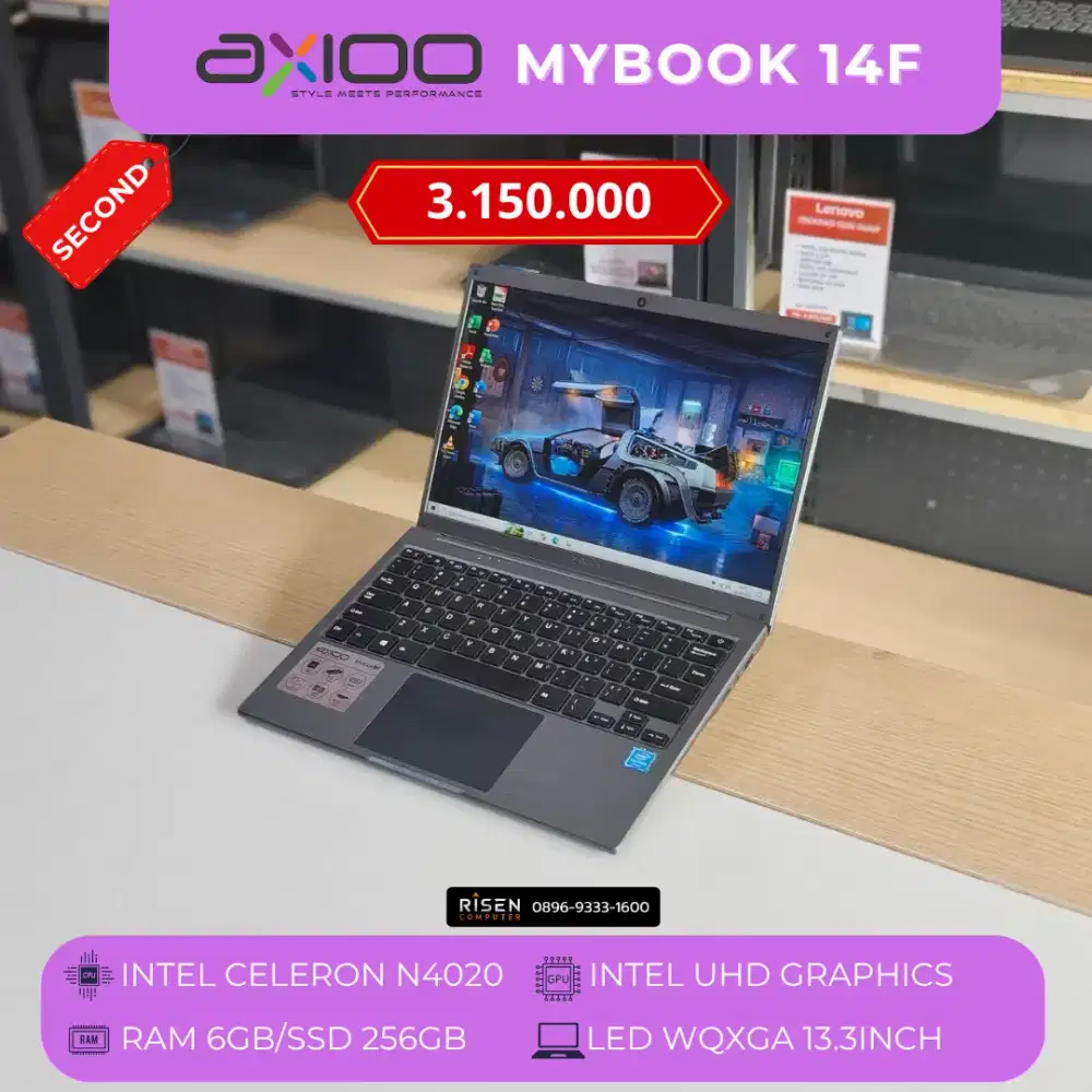 AXIOO MYBOOK 14F Intel Celeron N4020 RAM 6GB SSD 256GB WQXGA 13,3Inch