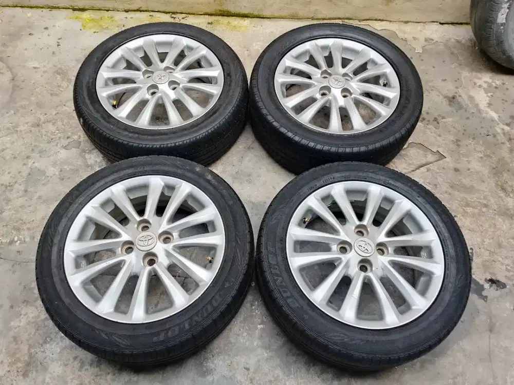 Velag OEM Etios Ring 15+bonus ban layak pakai ,siap pasang Pcd 4x100