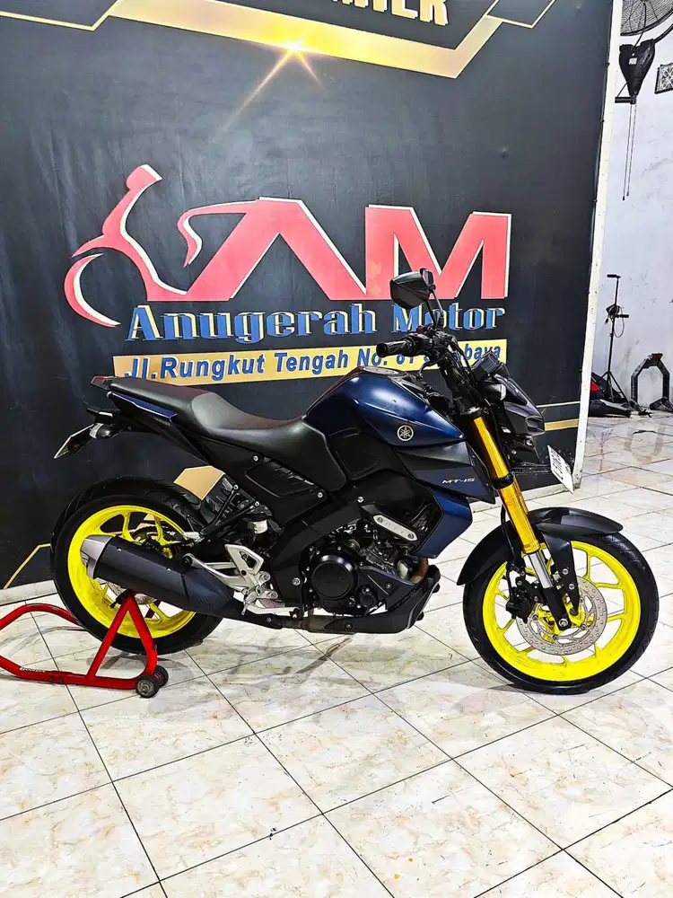 Yamaha MT 15 matte blue keren dan mewah th 2019. Anugerah motor