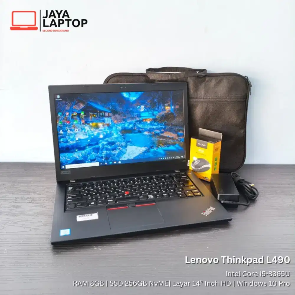 Lenovo Thinkpad L490 i5 Gen 8 RAM 8GB SSD 256GB Laptop Second Bekas