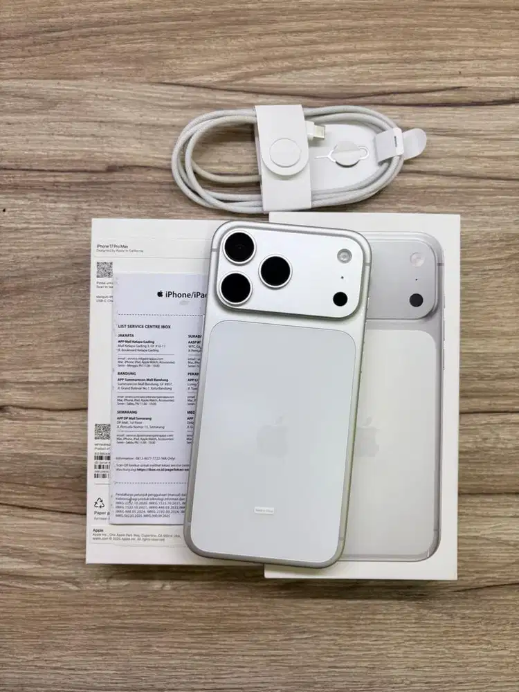 iPhone 17 Promax 256GB ibox BH 100% warna silver