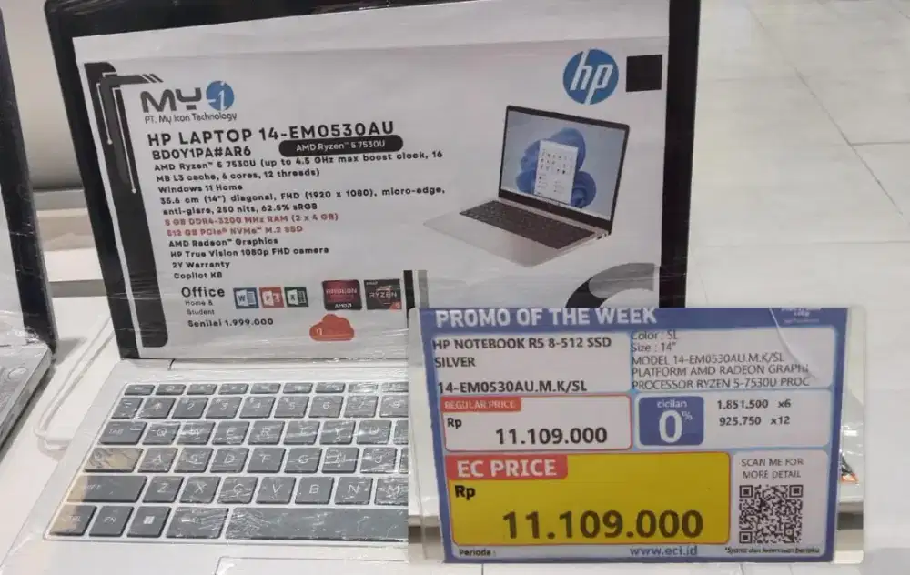 Laptop HP Notebook R5 Silver