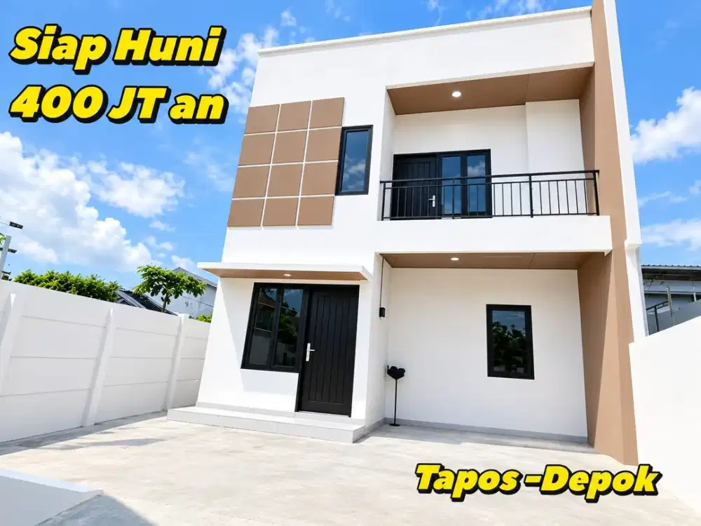2 Unit New DP Bebas 2 Lantai Siap Huni di Pekapuran Tapos Depok