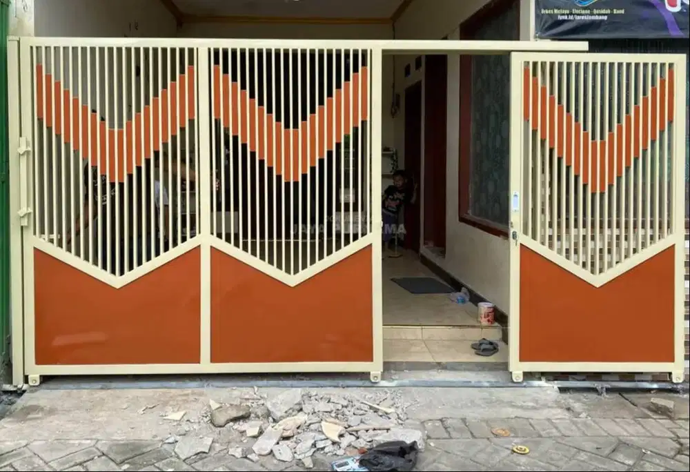Pintu pagar dorong minimalis terbaru