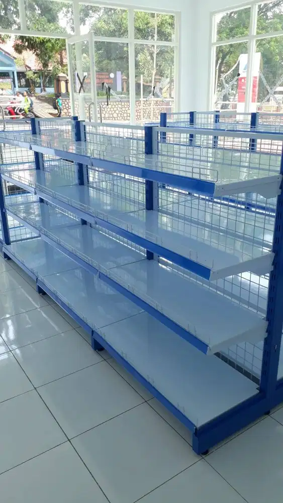 RAK MINIMARKET DISPLAY TOKO TYPE SINGLE T. 150 CM HARGA TERJANGKAU