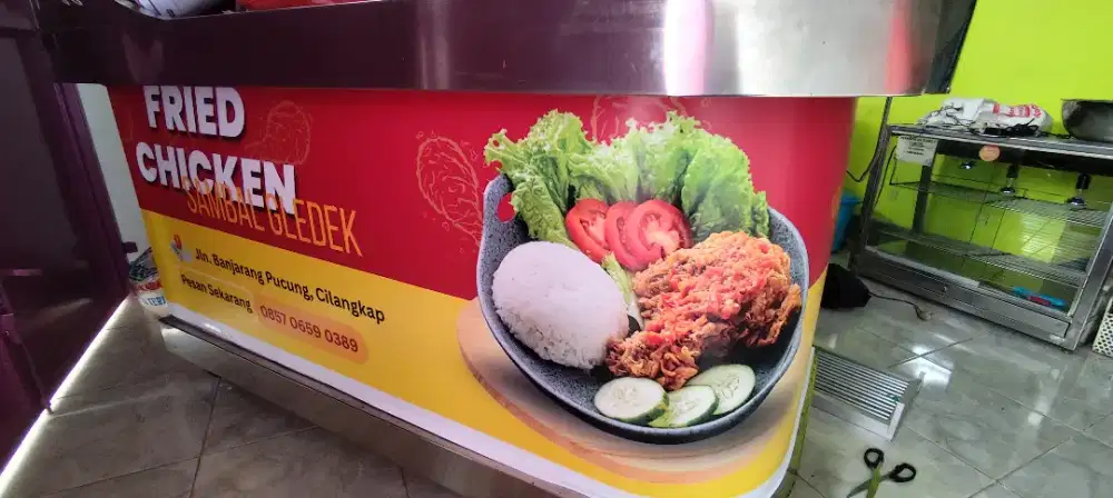Gerobak ayam goreng stainless