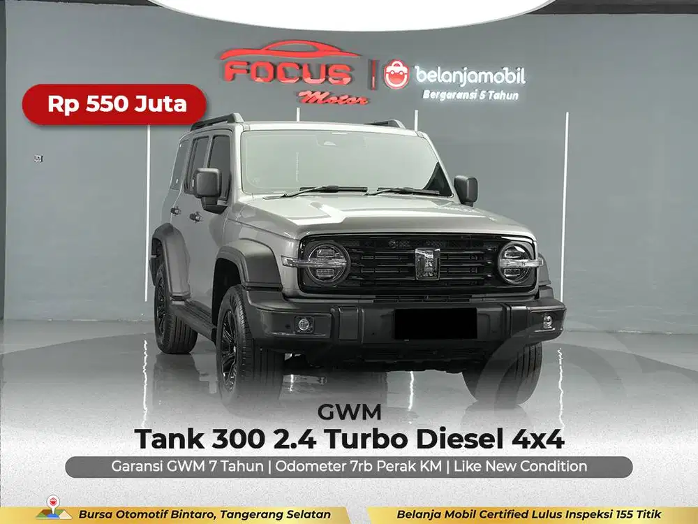 [ GARANSI 5THN 4x4 KM 7RB ] GWM Tank 300 2.4 Diesel 2024/2025/2026