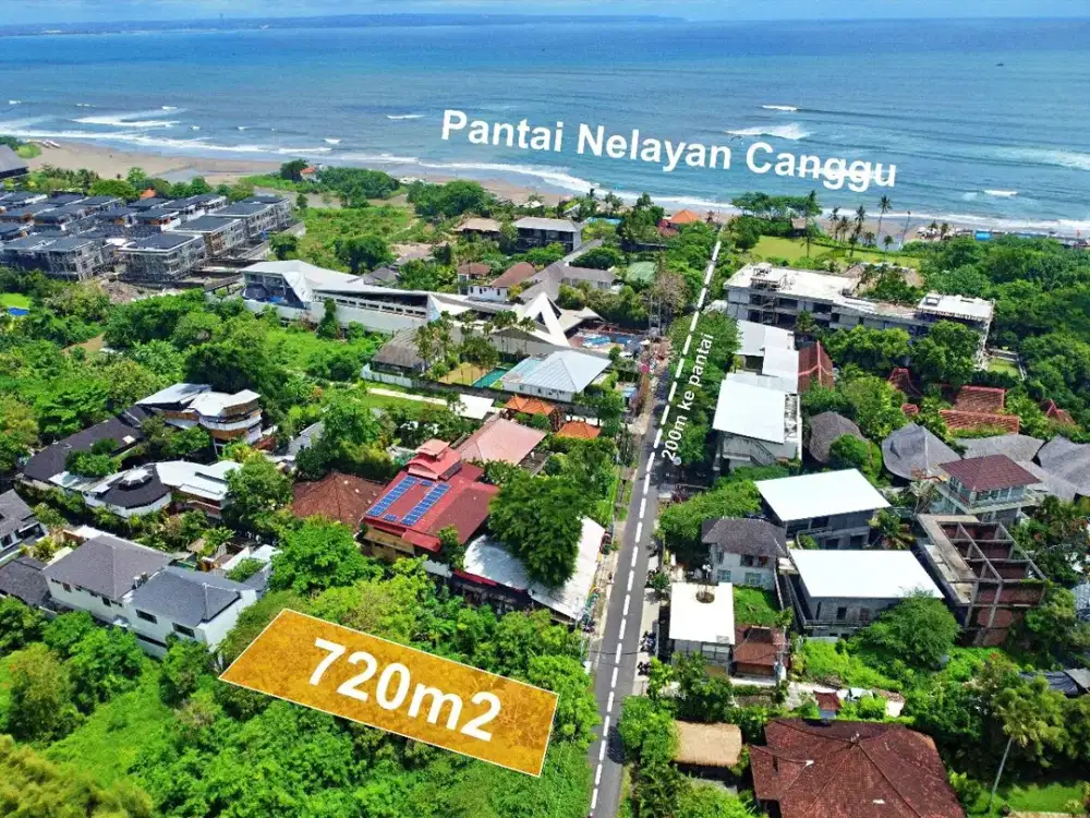 Tanah jalan utama pantai nelayan canggu
