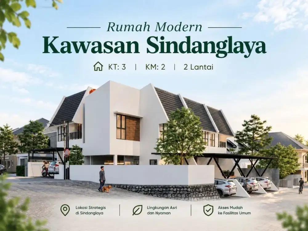 Dijual Rumah KPR Modern 2 Lantai - Kawasan Sindanglaya