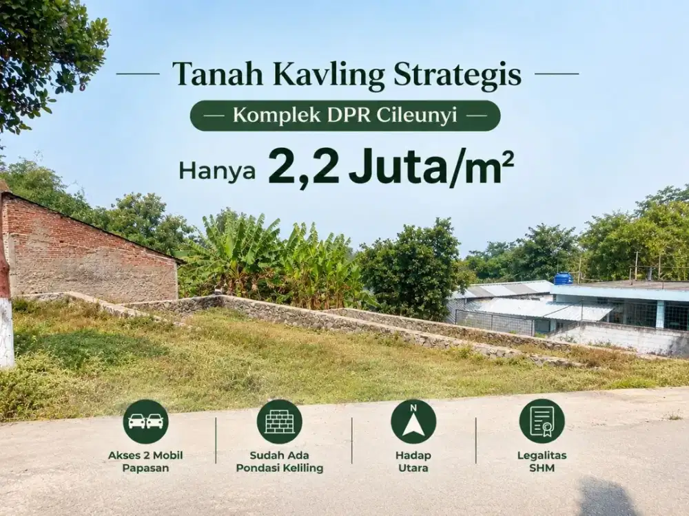 Tanah Kavling Komplek Dpr Cileunyi, Luas 164 M² - SHM