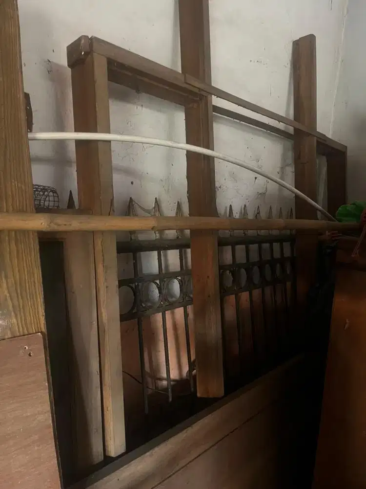 Jual kusen pintu tengah gandeng 2 jendela
