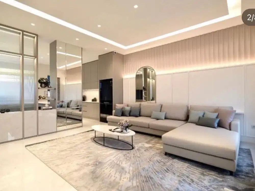 DIJUAL RUMAH MEWAH GOLF ISLAND PIK UK 8X20 (2 LANTAI) FULL FURNISH INTERIOR SUPER MEWAH SUDAH SERTIFIKAT BISA KPR