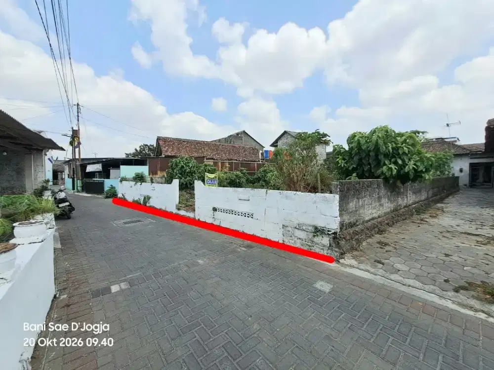 Tanah dekat Malioboro dan tugu di wilayah kricak Tegalrejo Yogyakarta