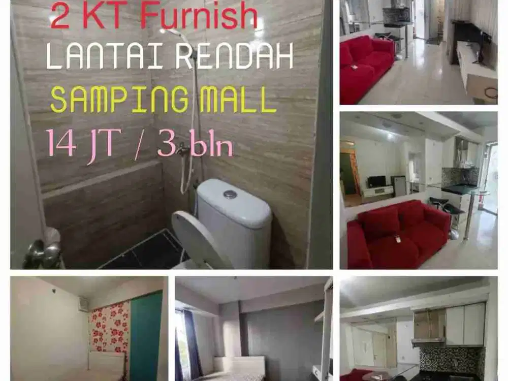 SEWA 2 BR Full Furnish Lantai Rendah Tower Samping Mall Bassura City