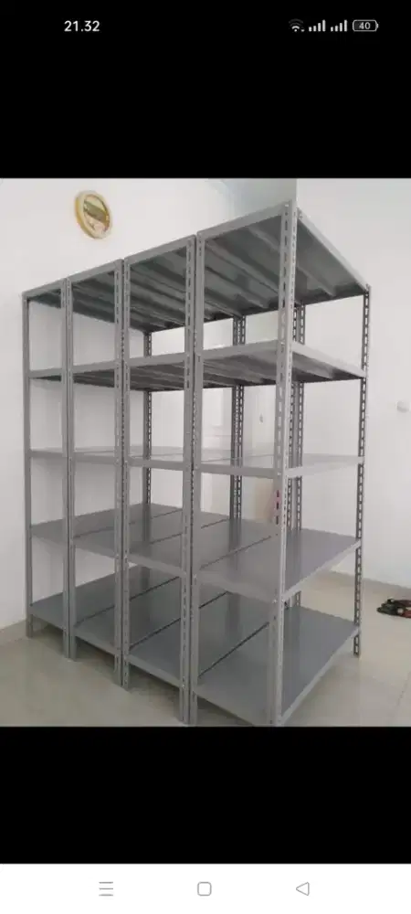 Rak besi siku bongkar pasang