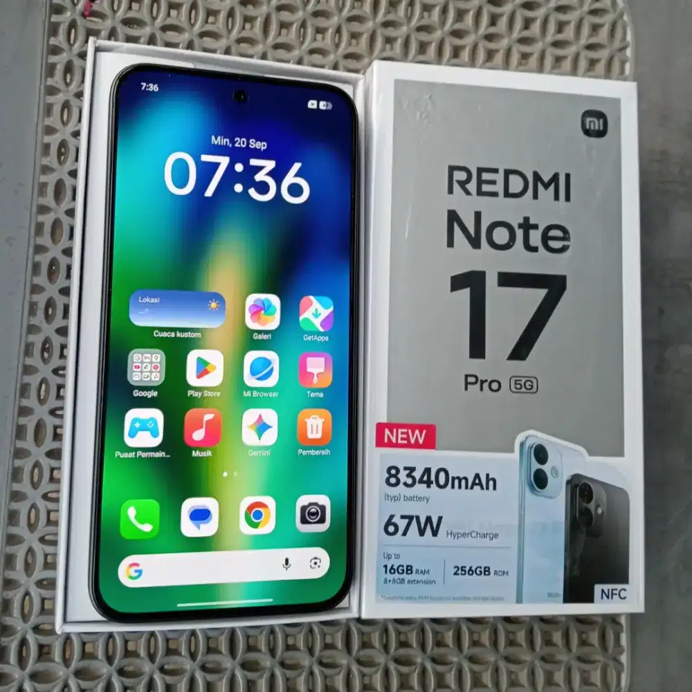 XIAOMi REDMi NOTE 17 PRO (5G) 8+8GB/256GB lengkap Garansi