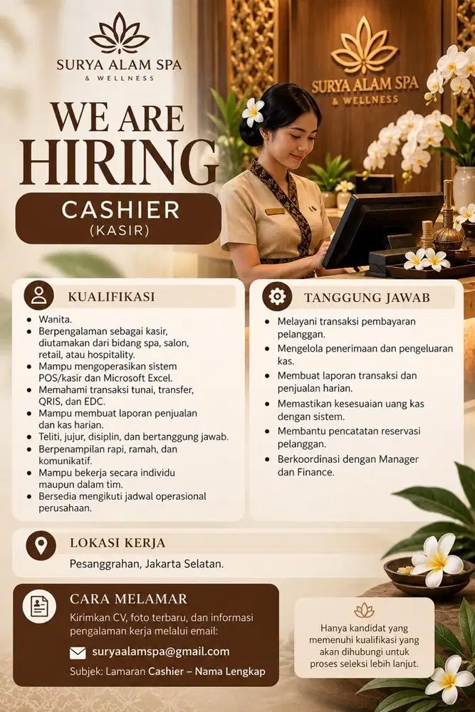 We are Hiring Cashier
