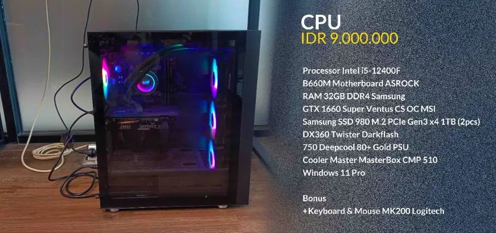 Jual CPU Bekas | Intel i5-12400F