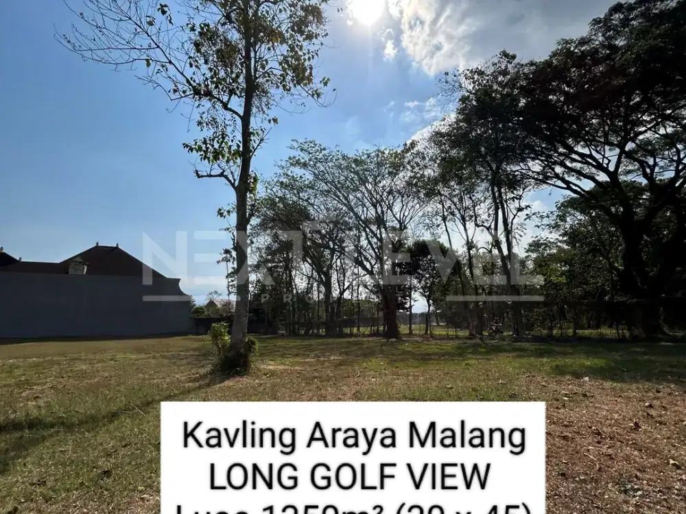 Langka!! Tanah Kavling Luas 1350m² Araya Malang Long Golf View