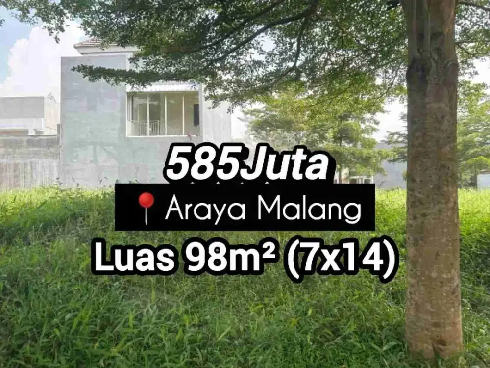 Tanah 500Jutaan Araya Malang Dekat Binus