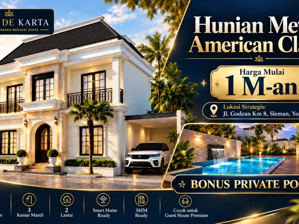 RUMAH MEWAH AMERICAN STYLE DI JL GODEAN DEKAT KAMPUS UNISA