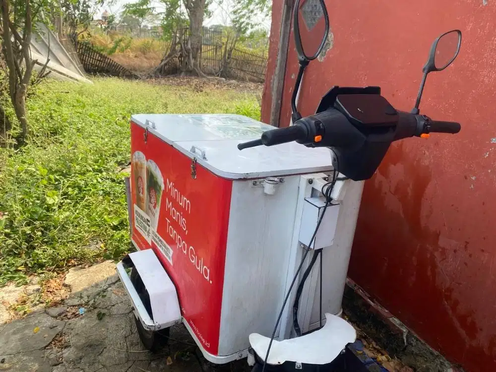 Sepeda Listrik Gerobak Usaha Keliling Uwinfly D66A – SIAP PAKAI USAHA
