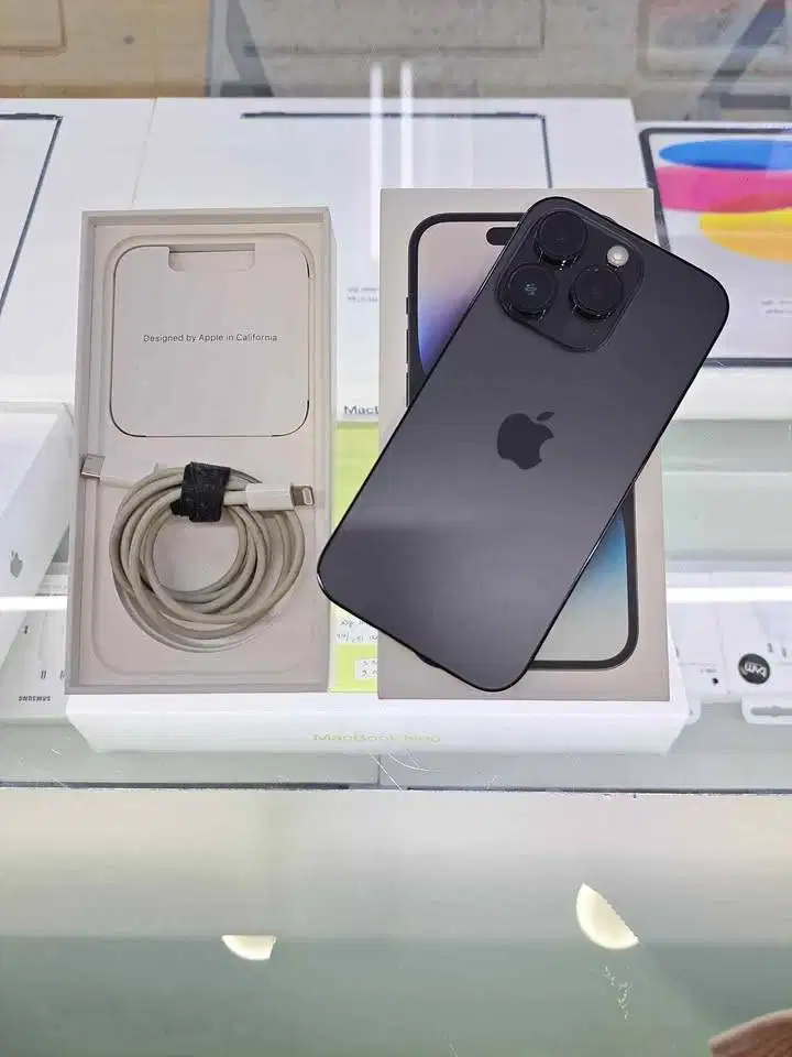 Second IPhone 14 Pro 256GB Space Black Ex IBOX Mulus Fullset Ori