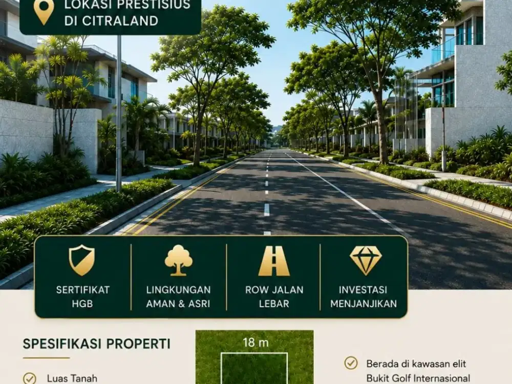 Kavling Raya Bukit Golf International Citraland