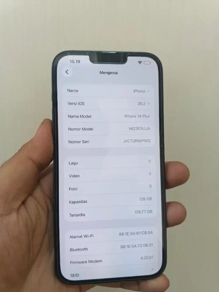iPhone 14 plus 128GB INTER ALL OPERATOR
