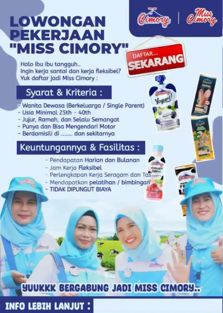 Lowongan Miss Cimory