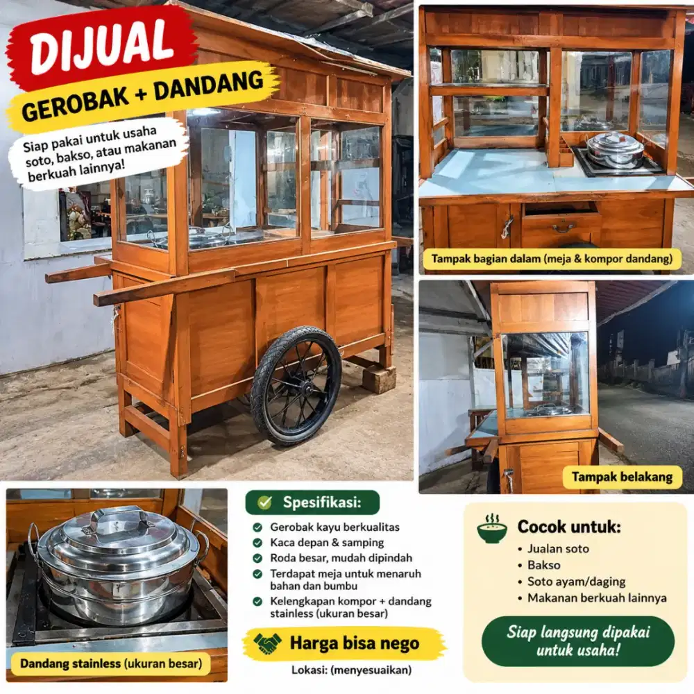 Dijual gerobak usaha