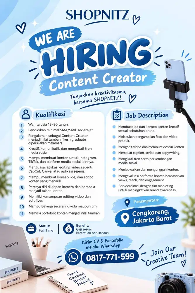 ASSISTANT VIDEOGRAFER & EDITOR CONTENT CREATOR