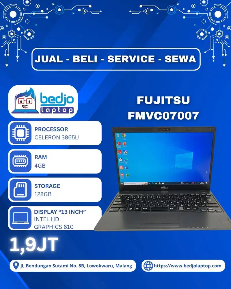Laptop Ringkas Harga Bersahabat untuk Harian, Fujitsu FMVC07007